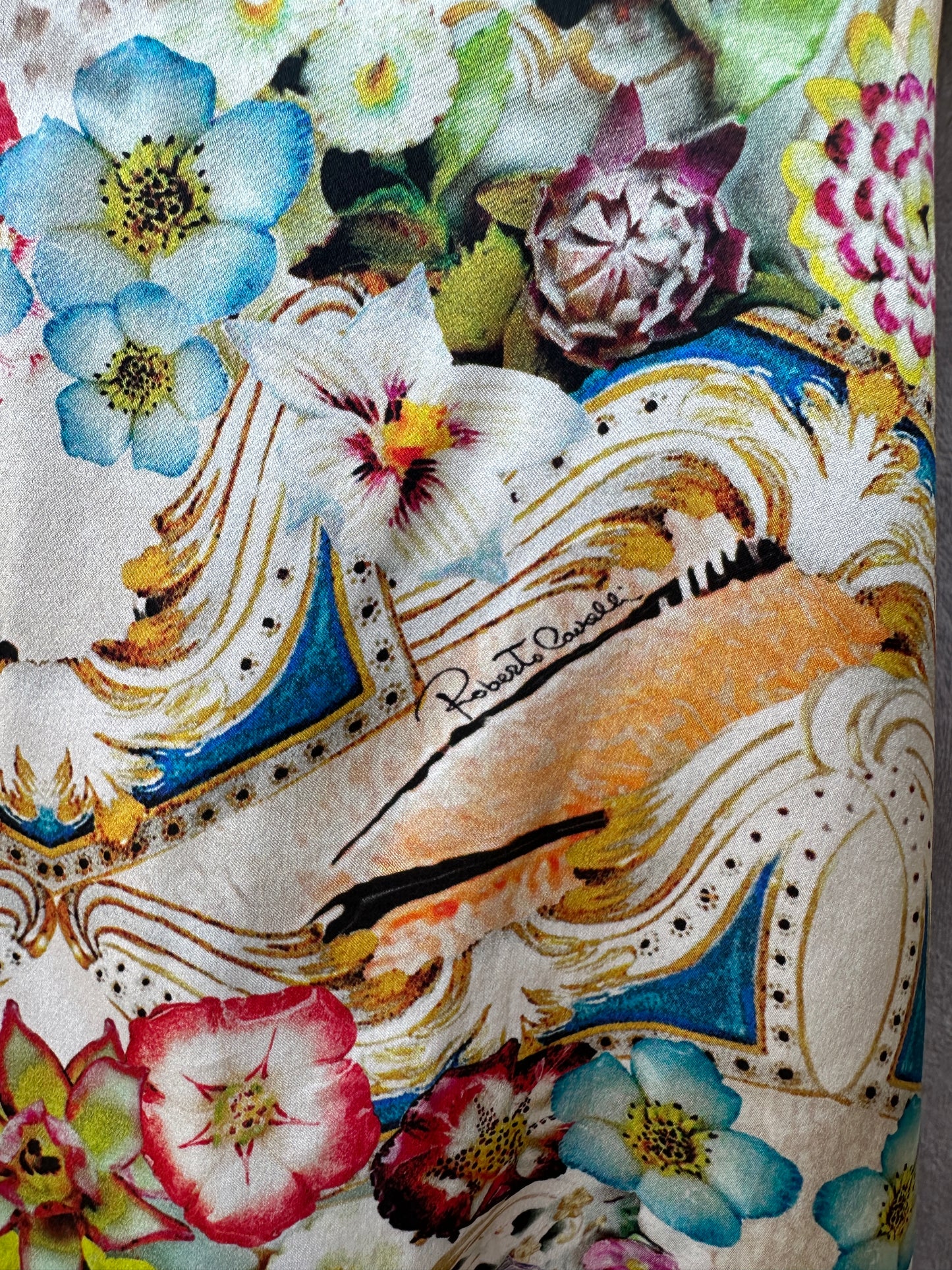 T-shirt en soie  Roberto Cavalli authentique