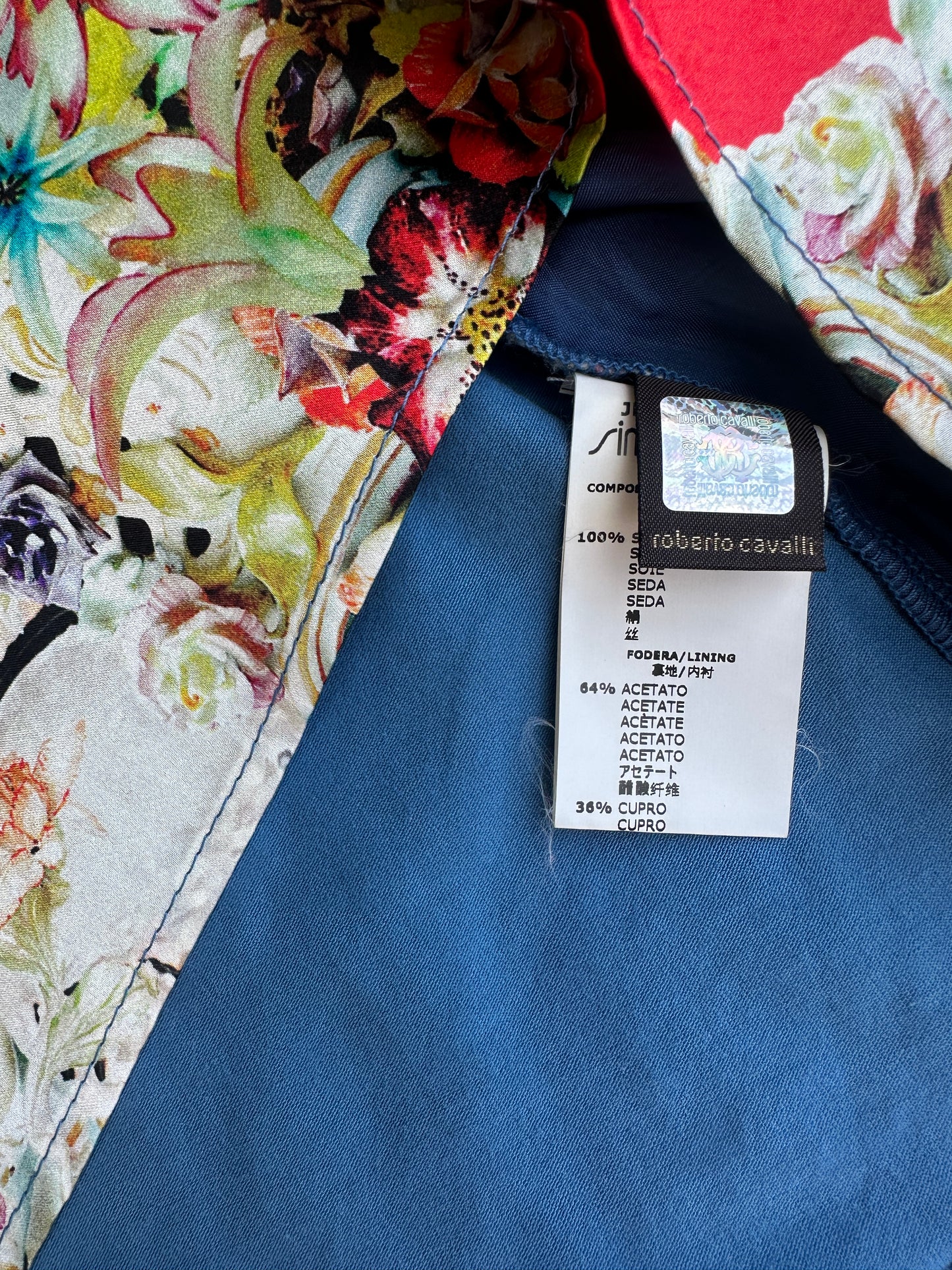 T-shirt en soie  Roberto Cavalli authentique
