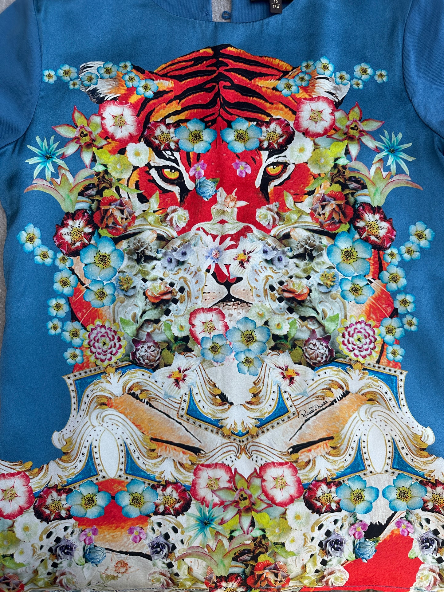 T-shirt en soie  Roberto Cavalli authentique