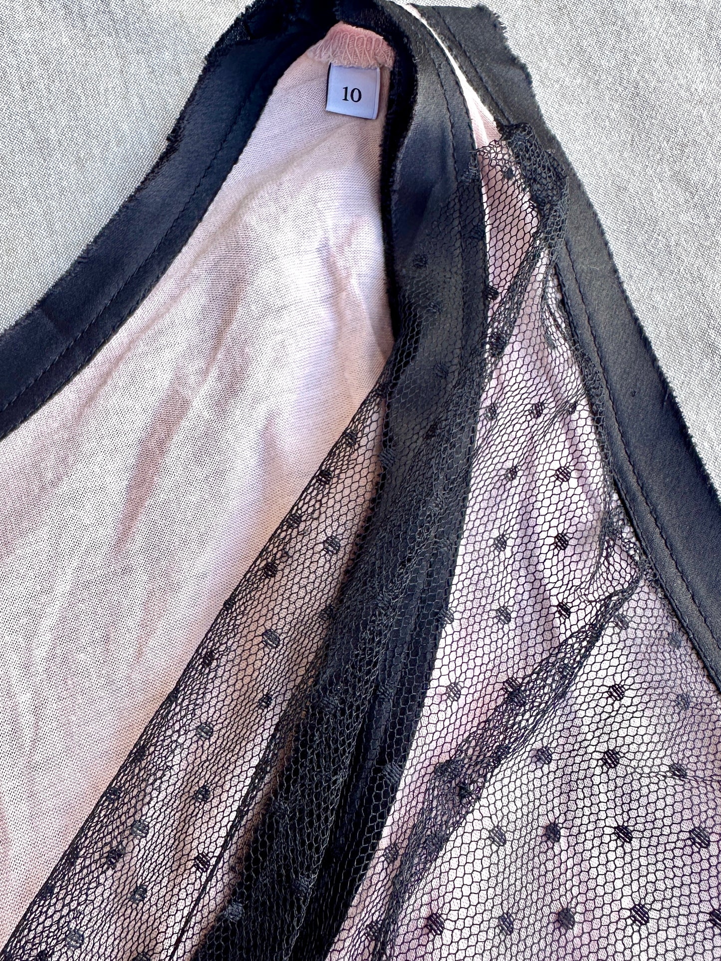 Top authentique Valentino T-Shirt Couture noire et base rose poudré