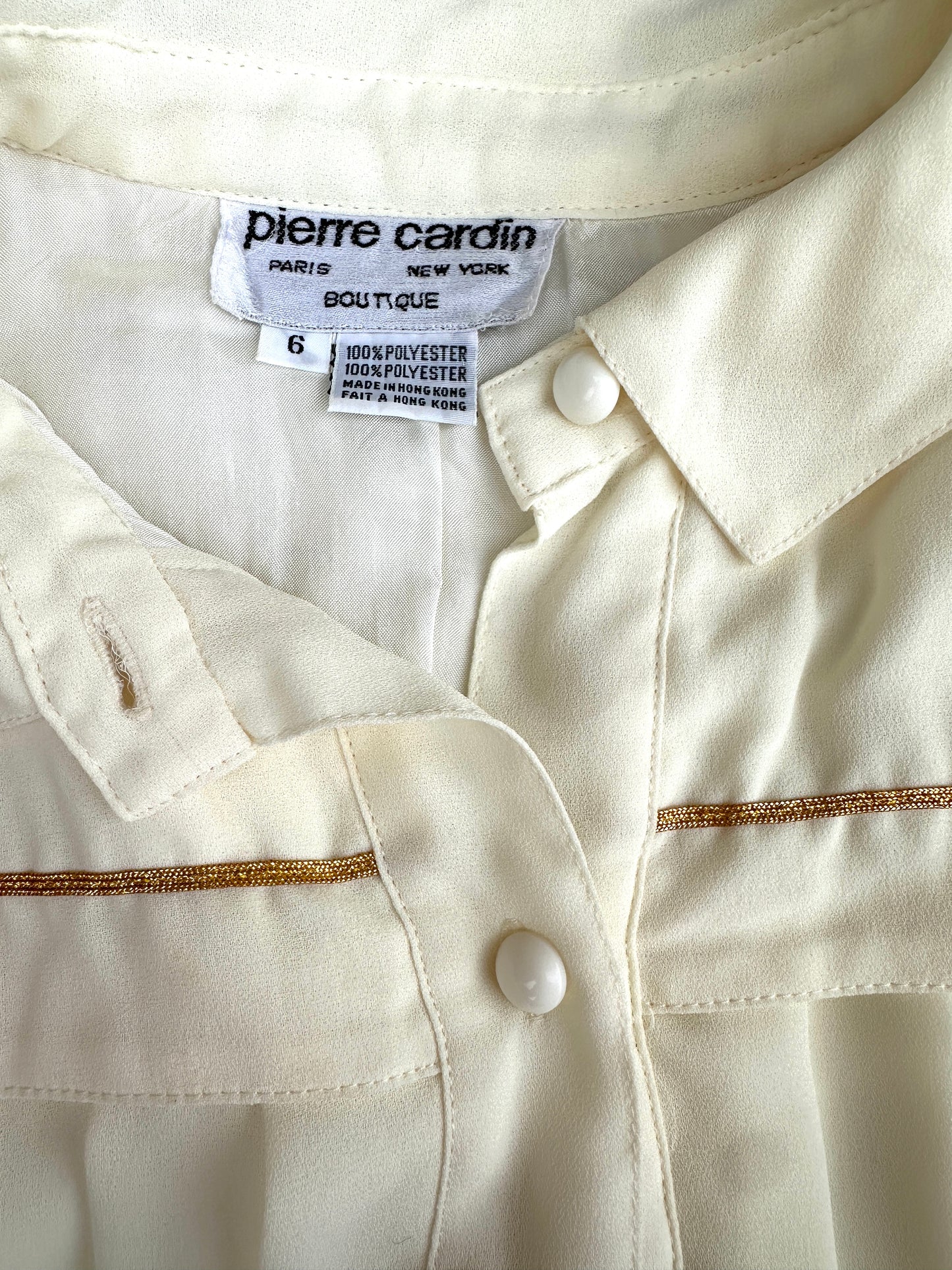 Robe vintage Pierre Cardin Boutique au style cruise romantique des années 70
