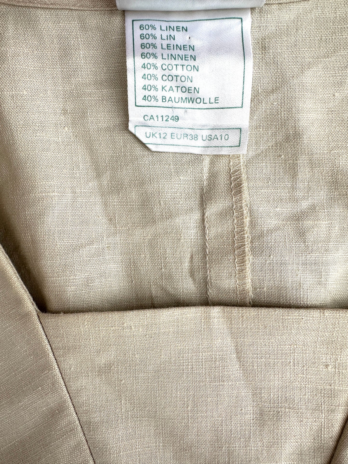 Robe en lin Laura Ashley vintage esprit cruise