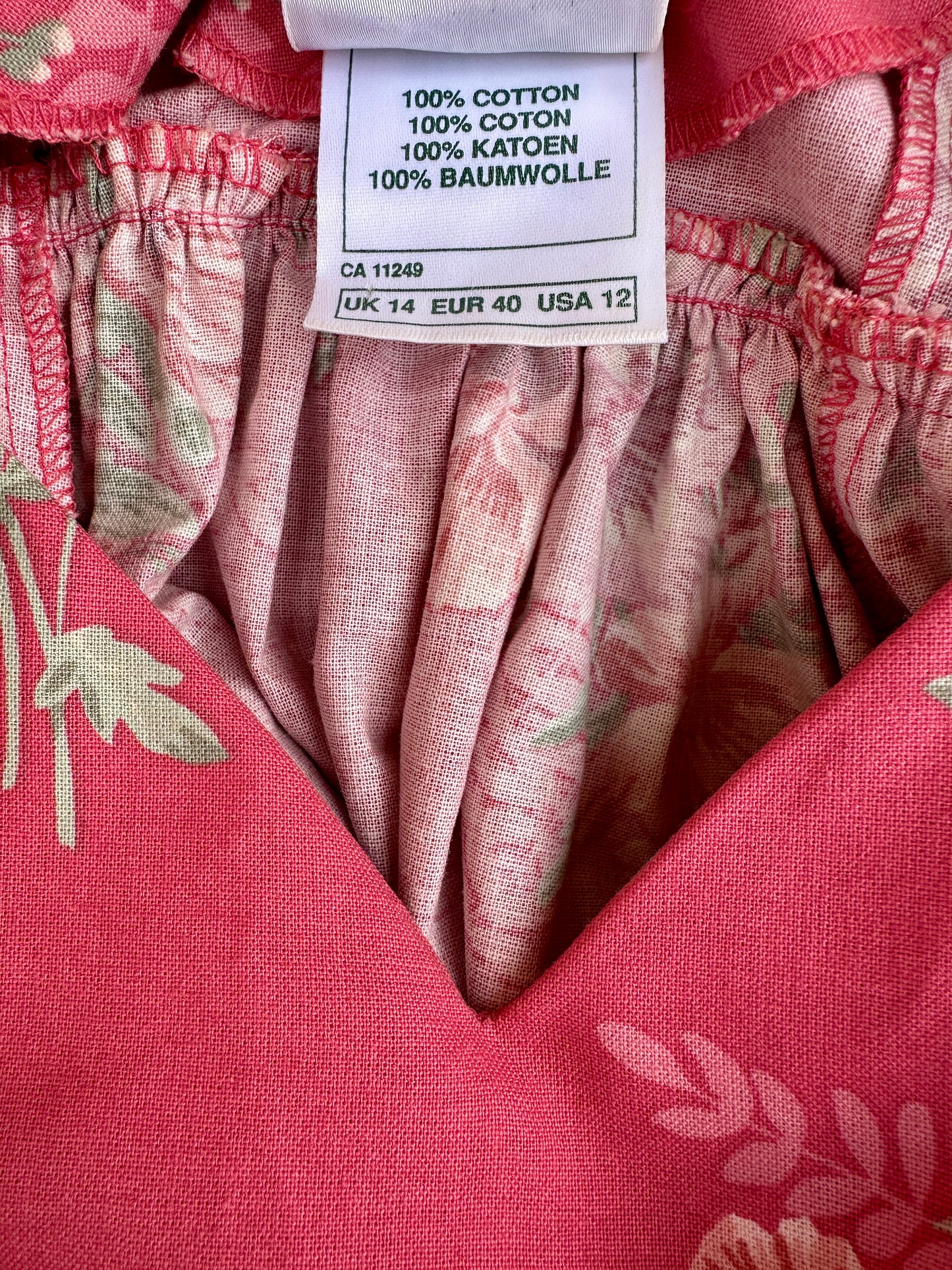 Robe longue romantique Laura Ashley en coton fleuri vintage à nœud dos