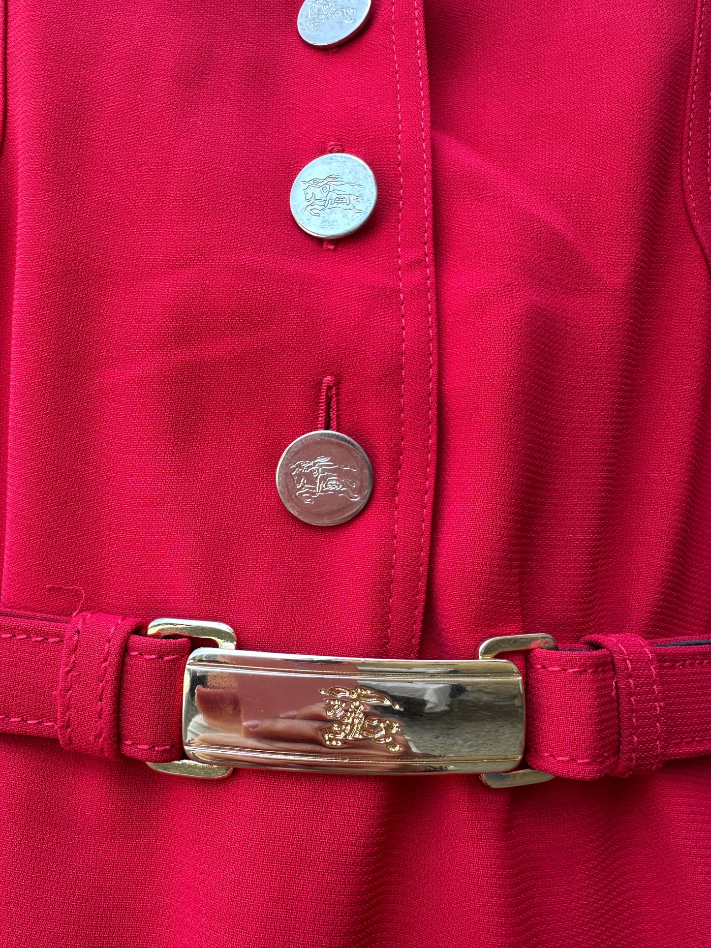 Robe rouge Burberry vintage authentique plus size