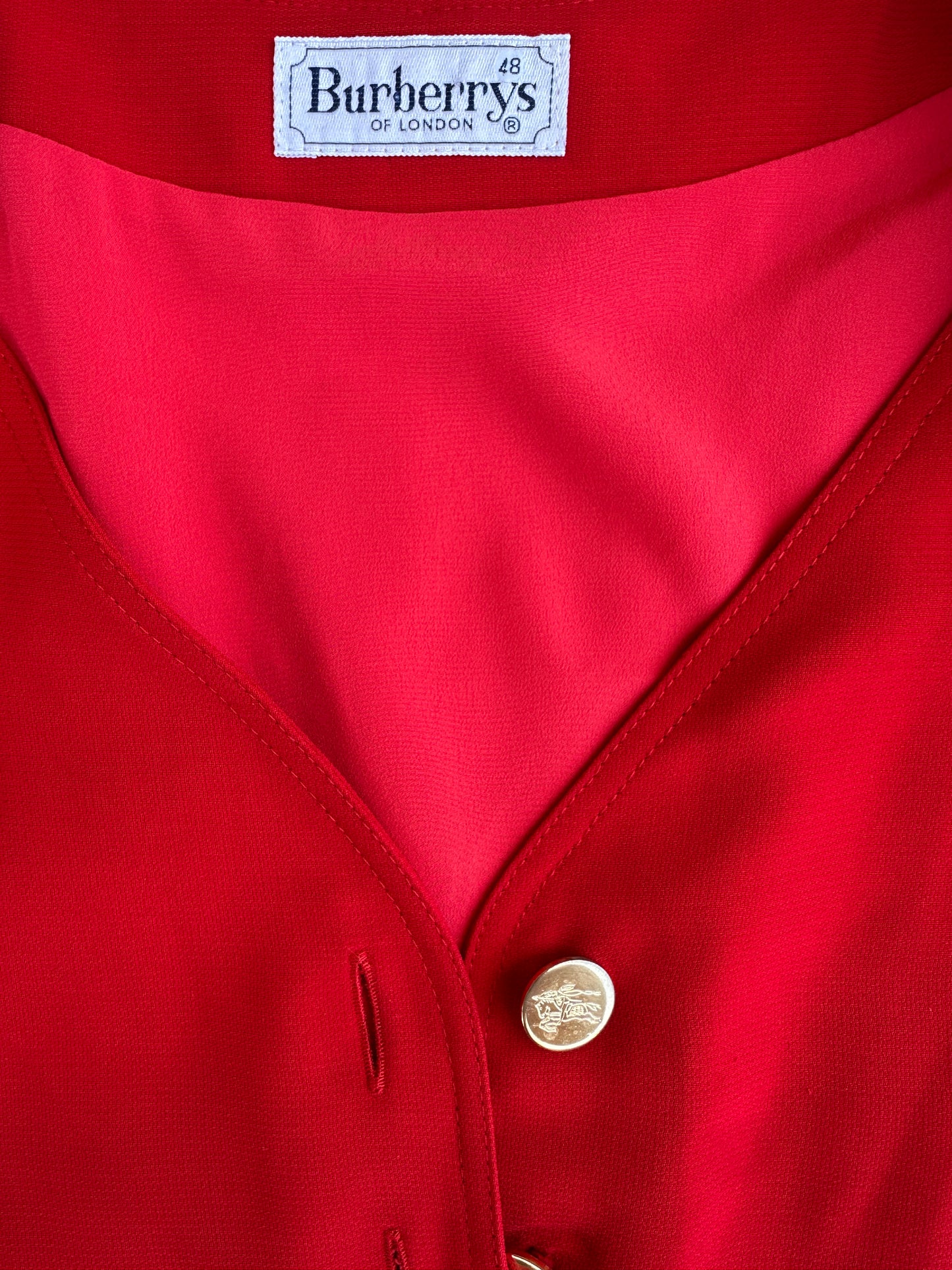 Robe rouge Burberry vintage authentique plus size
