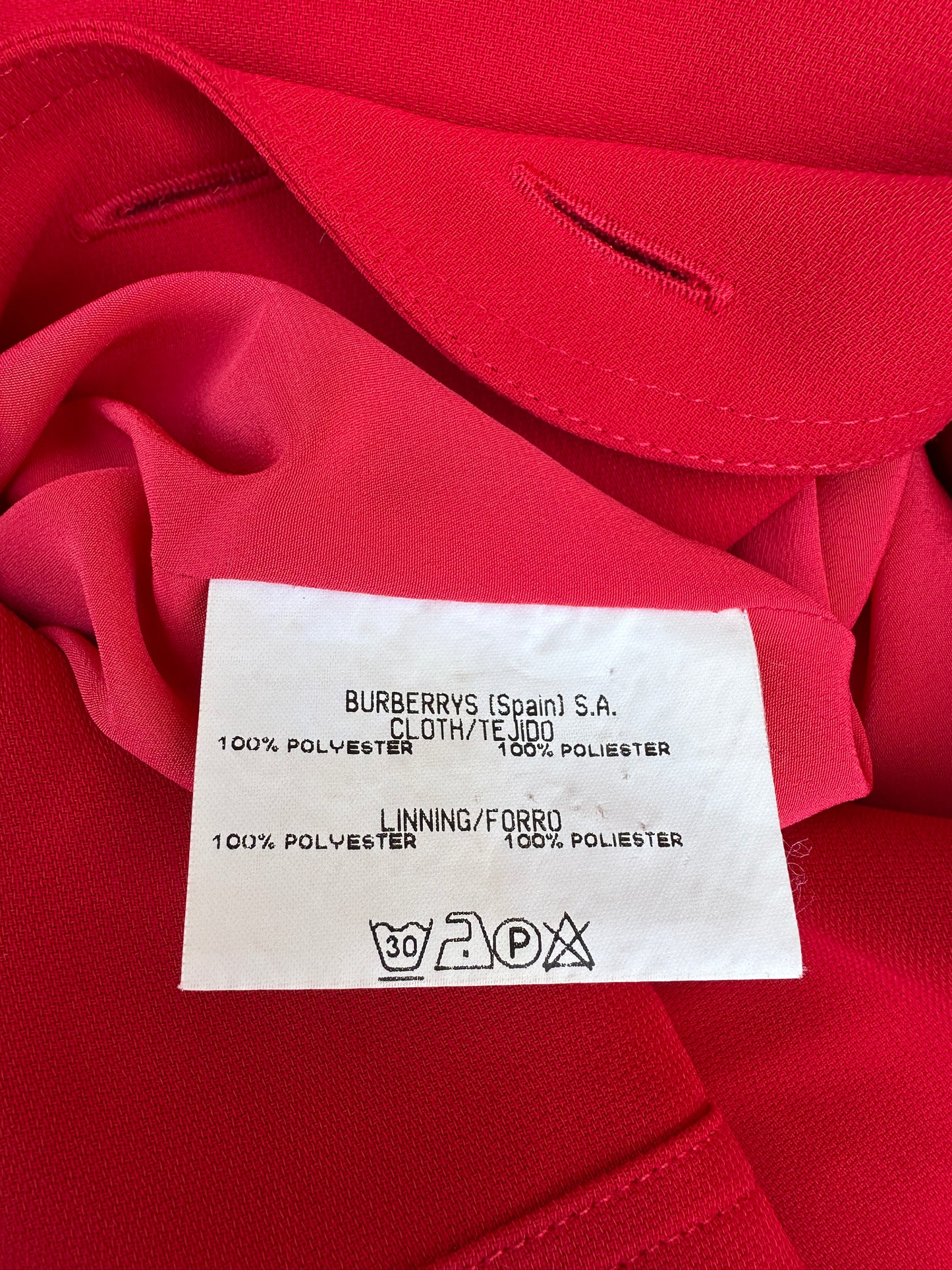 Robe rouge Burberry vintage authentique plus size