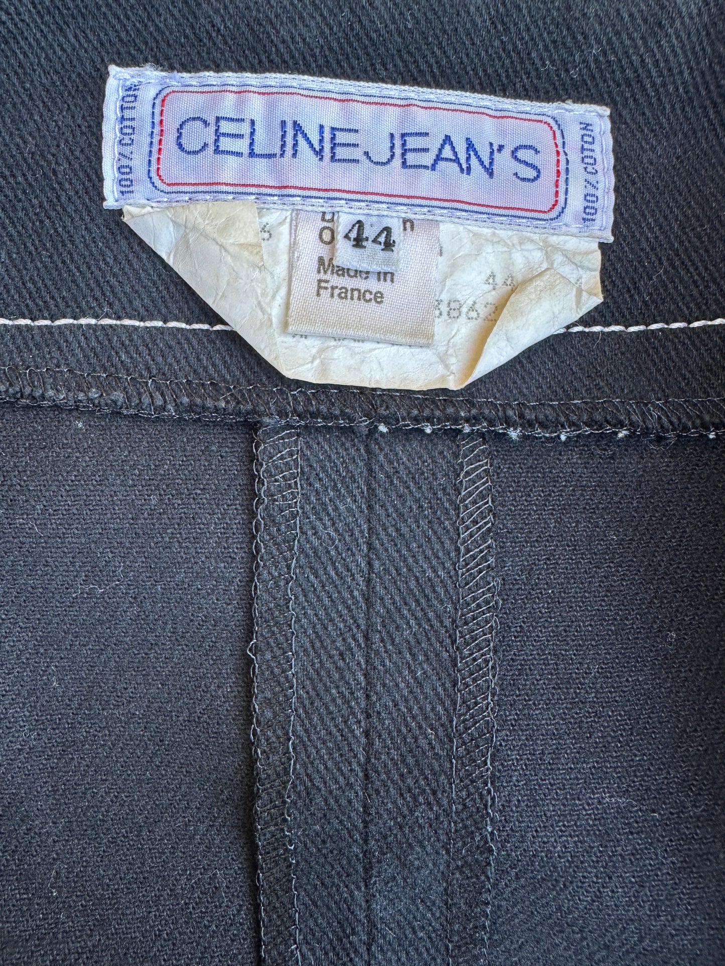 Robe en jean noire CELINE JEANS Paris vintage authentique