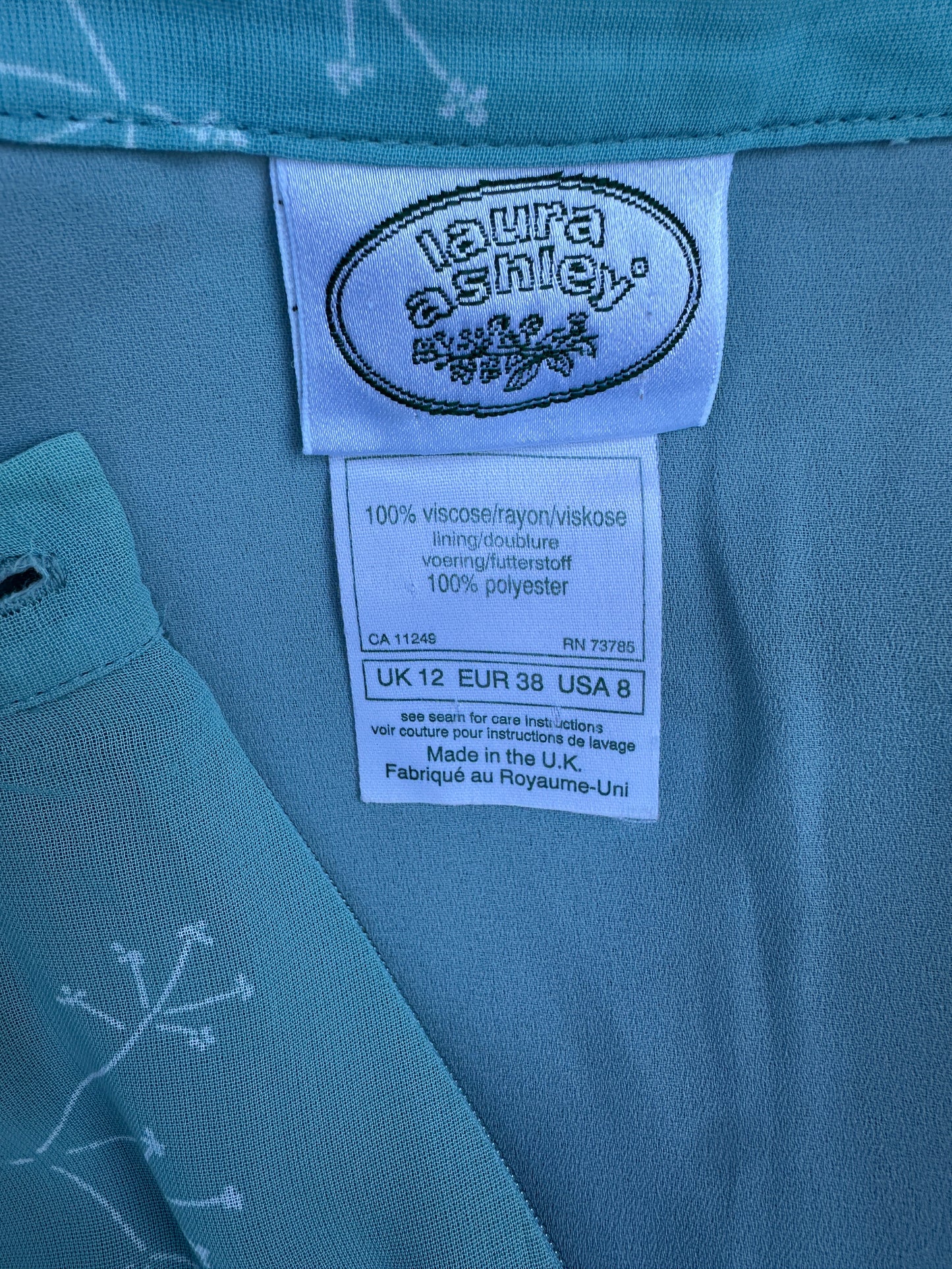 Jupe longue azurée Laura Ashley vintage