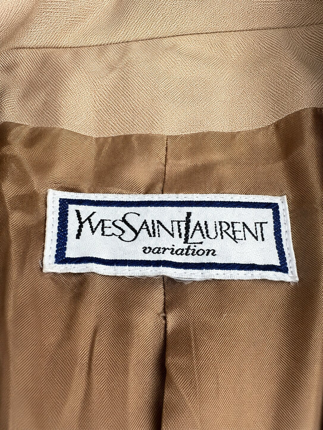 Authentique blazer en laine beige Yves Saint Laurent vintage