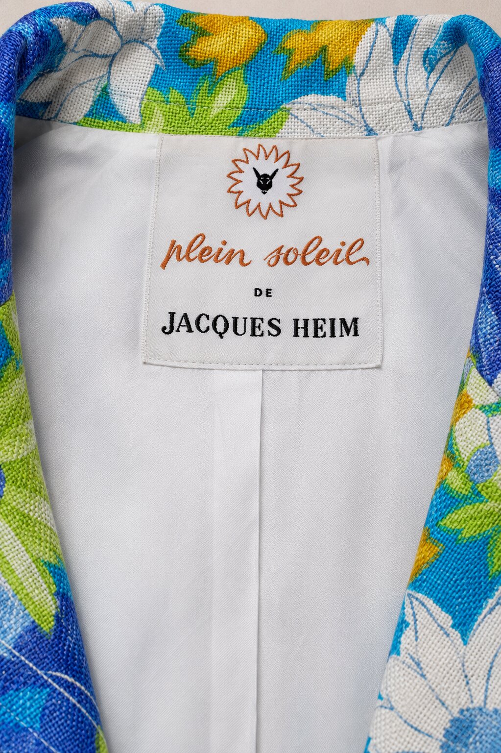 Veste vintage authentique Plein Soleil par Jacques Heim en coton imprimé floral