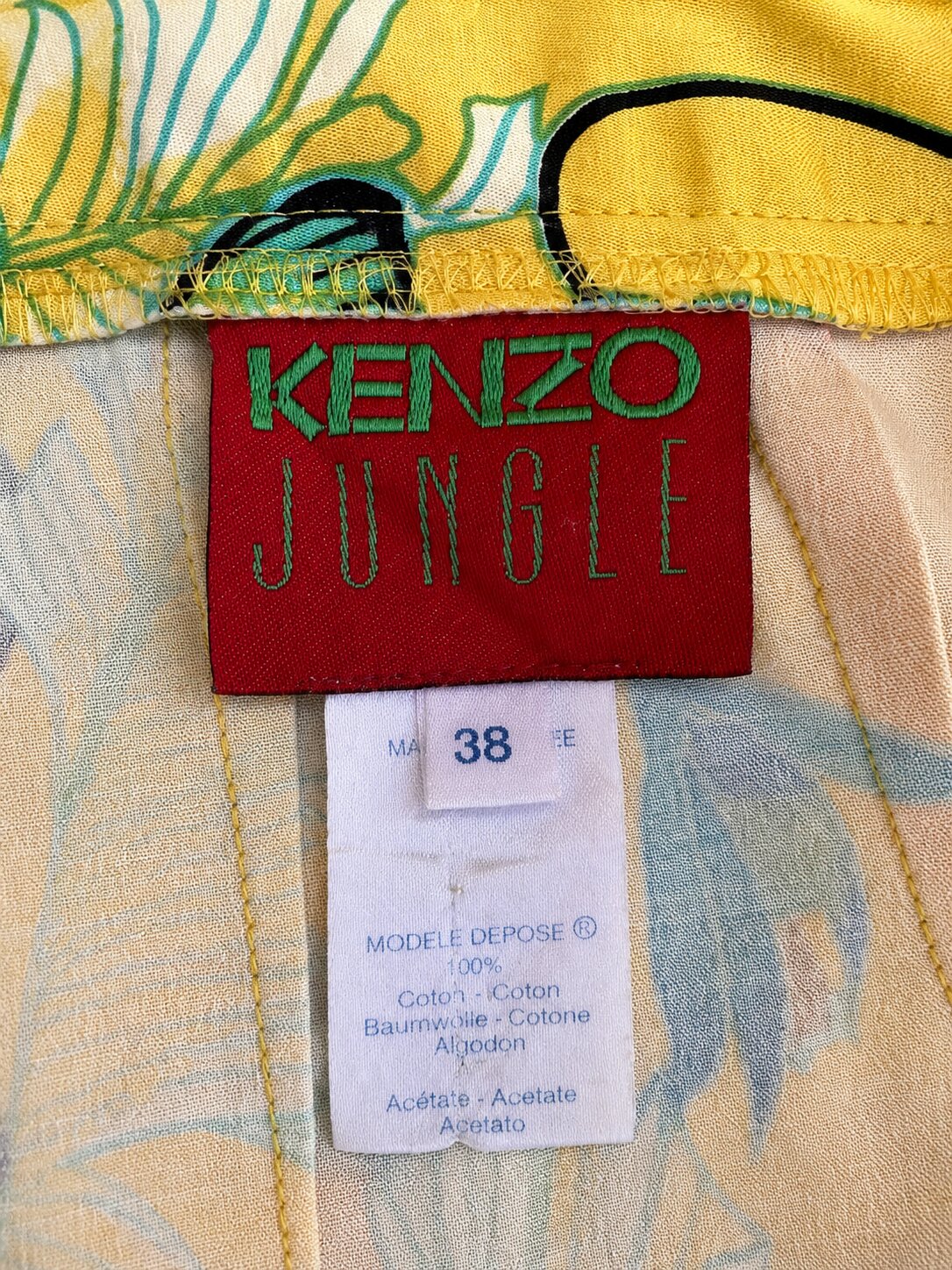 Jupe Mini Vintage Imprimé Papillons Kenzo Jungle Authentique