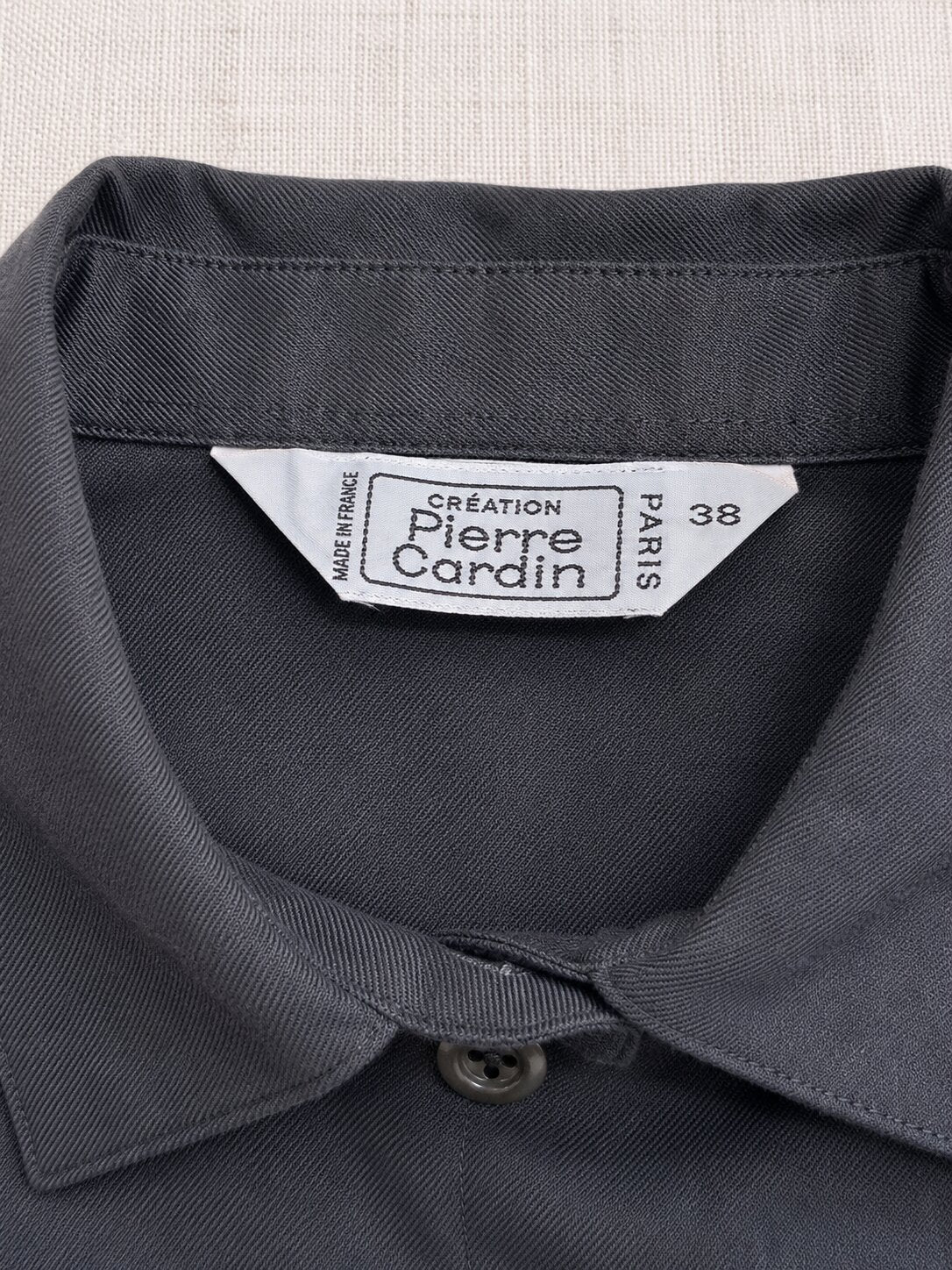 Black Cotton Shirt Pierre Cardin Paris New Vintage