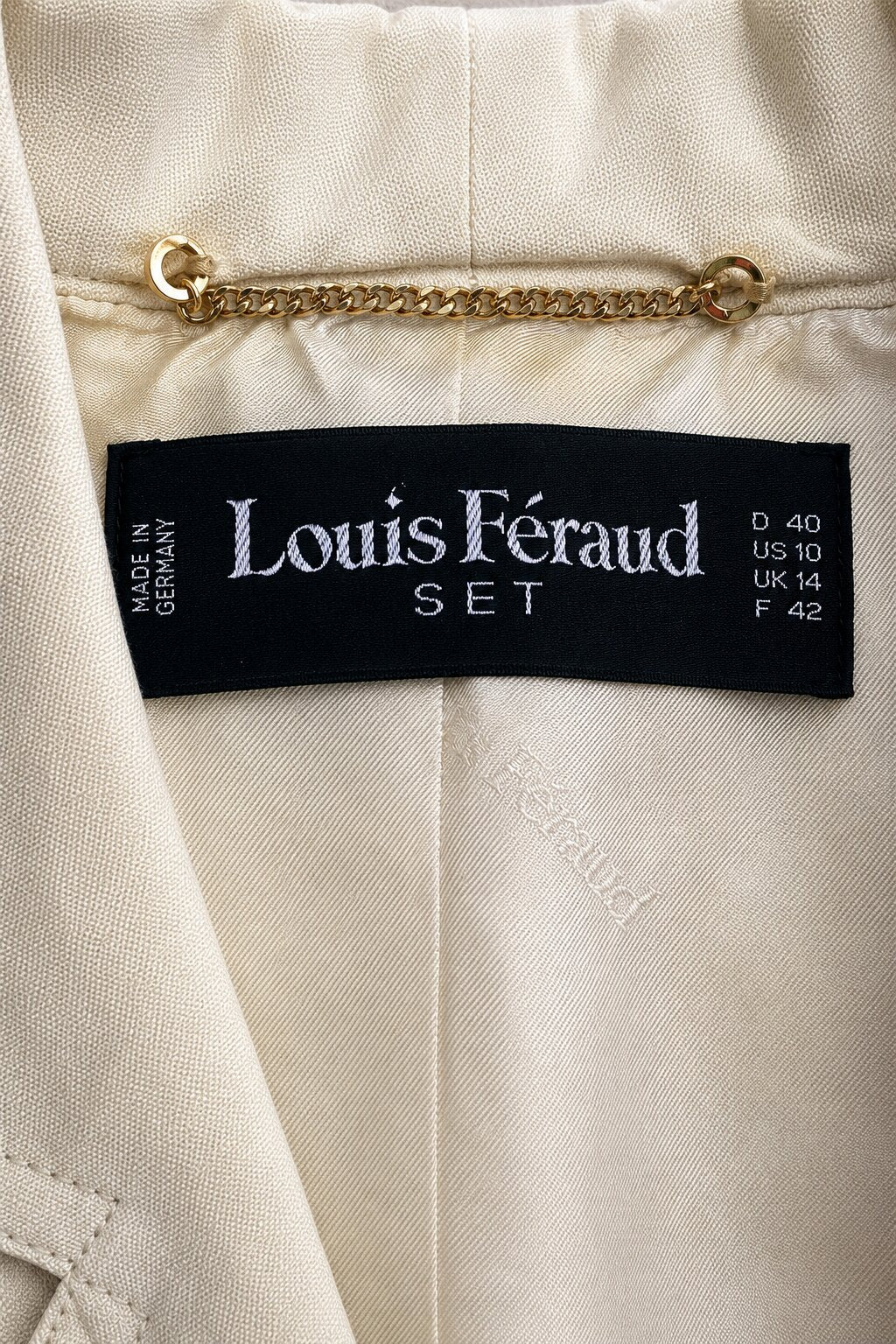 Authentique blazer saharienne en coton Louis Féraud vintage
