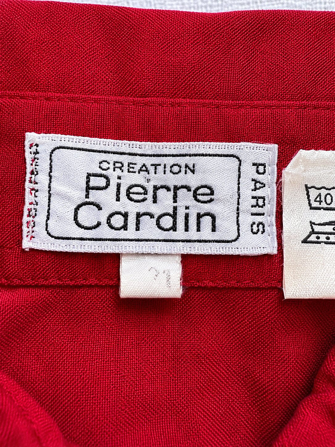 Chemise Vintage Neuve Authentique Pierre Cardin Paris Rouge