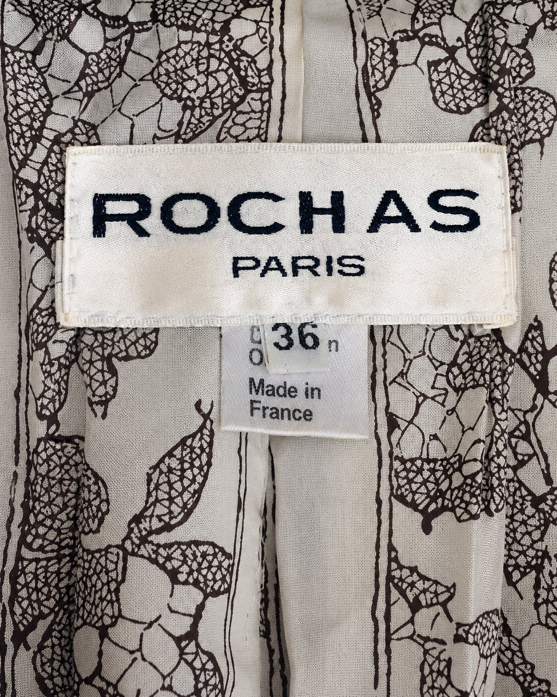 Long Vintage Wool Blazer Rochas Paris