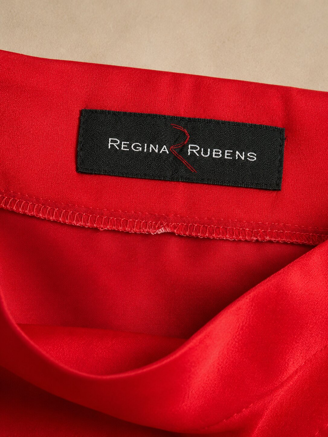 Red Silk Skirt Regina Rubens