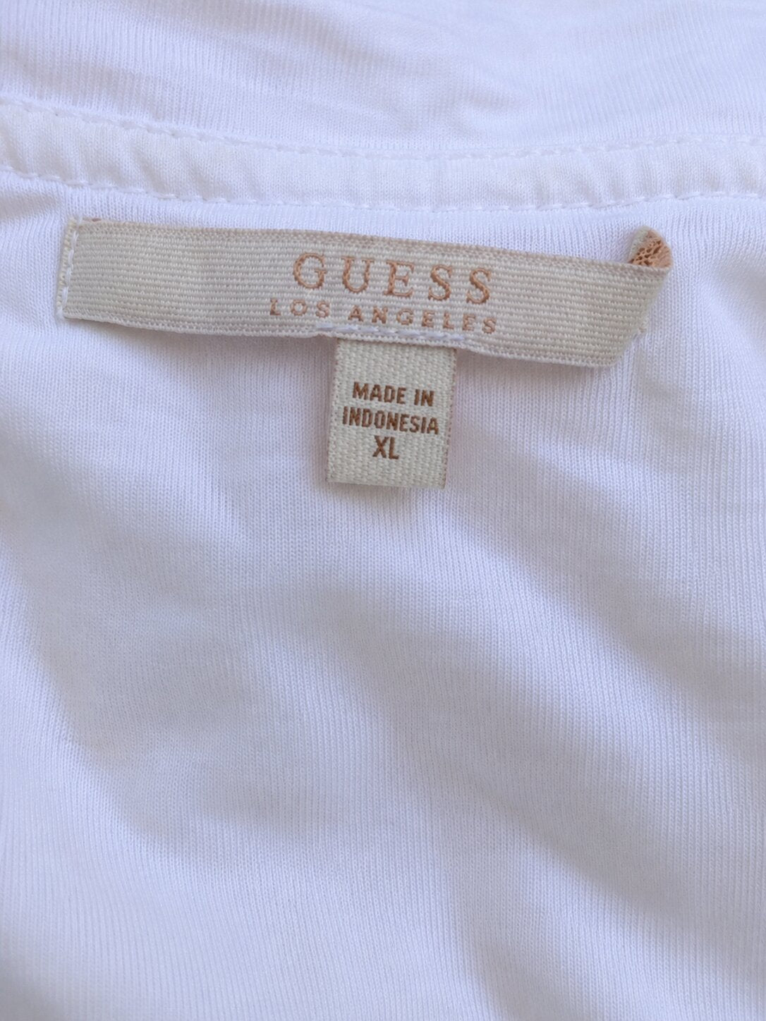 White Stretch Cotton Dress Guess Los Angeles