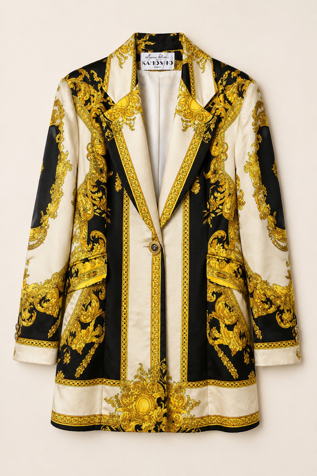 Long satin blazer Marina Sitbon for Kamosho Paris