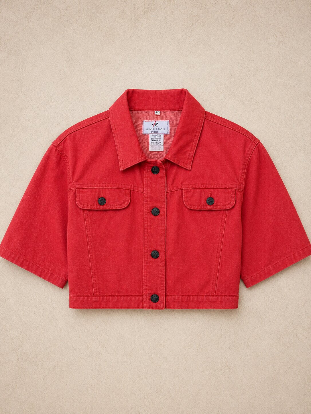 Short Sonia Rykiel Vintage Red Denim Jacket