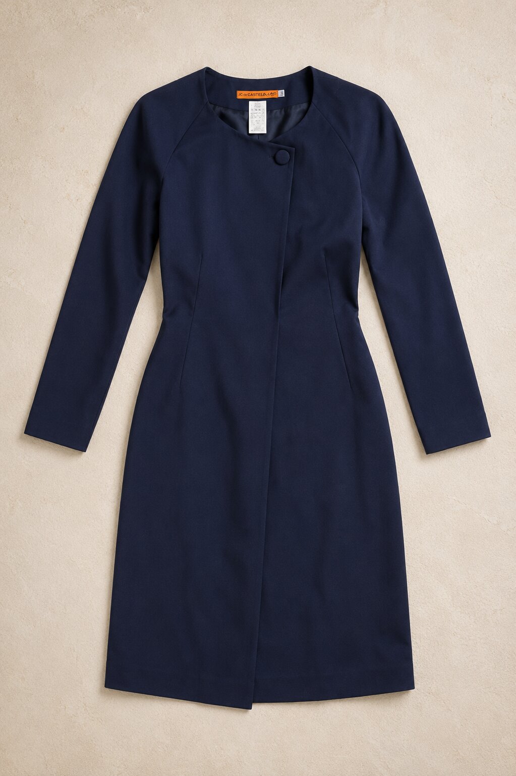 Robe droite JC de Castelbajac Paris bleu marine uniforme vintage