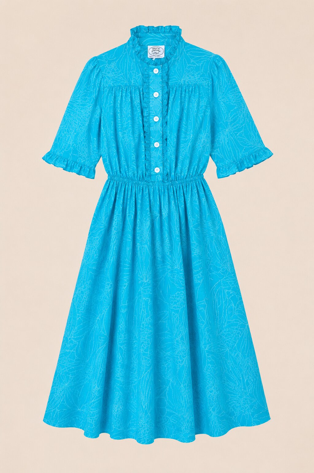 Laura Ashley vintage cotton dress with British romantic charm