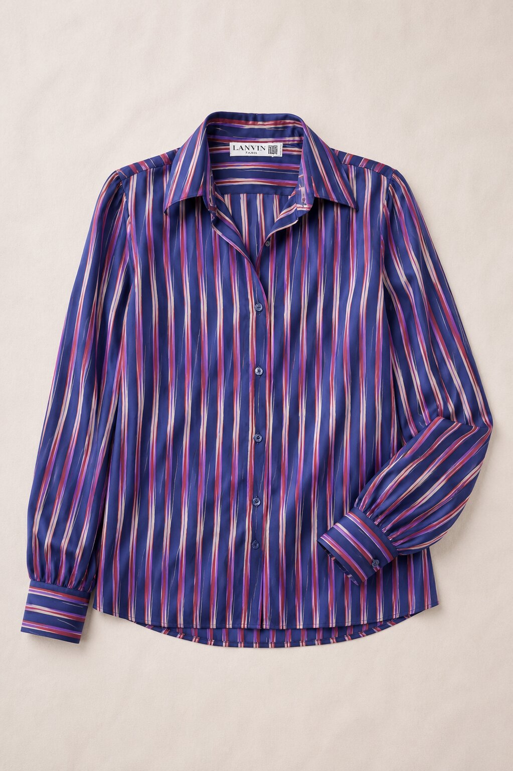 Blouse Rayée Vintage Authentique Lanvin Paris en Viscose