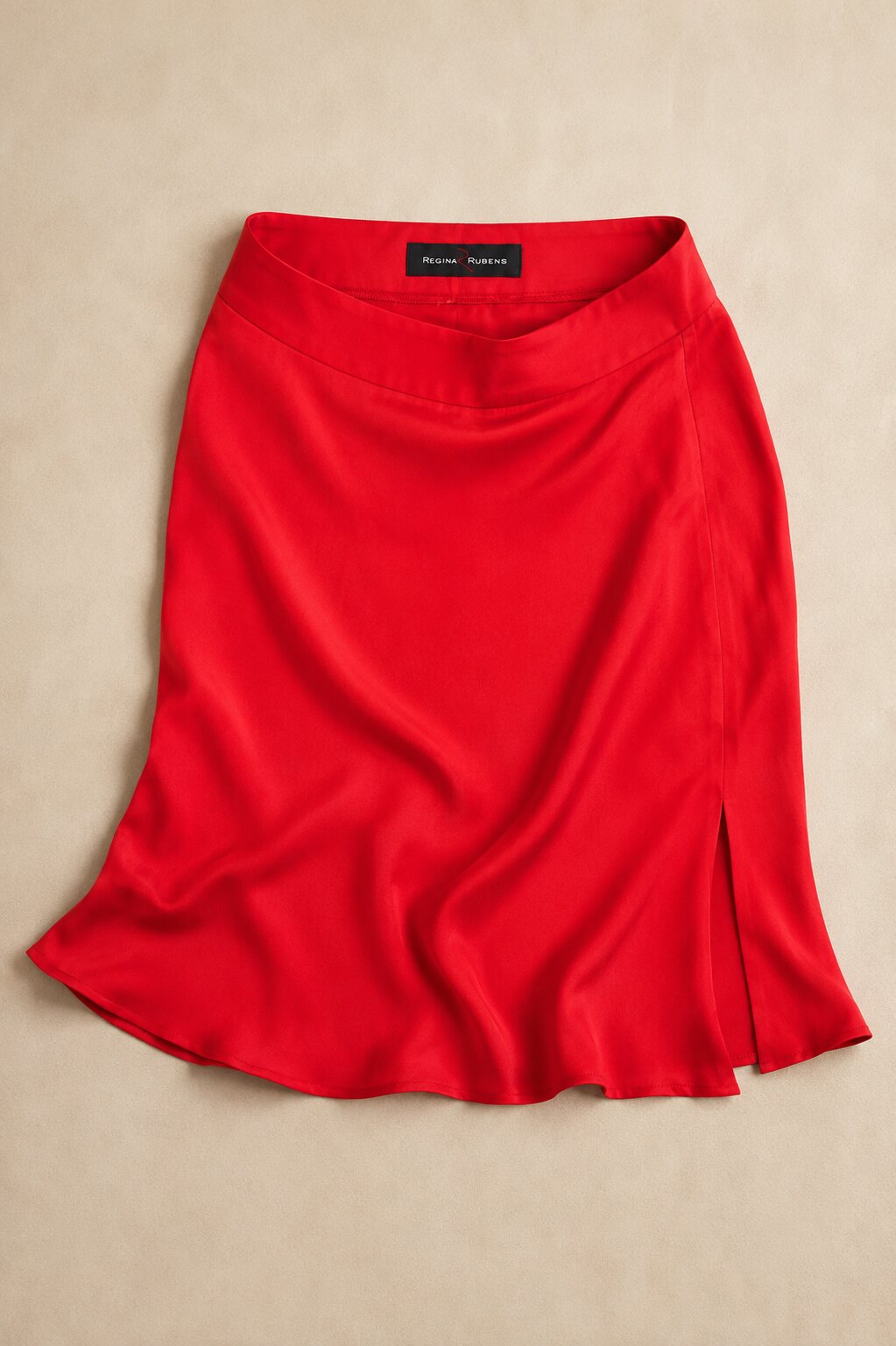 Red Silk Skirt Regina Rubens