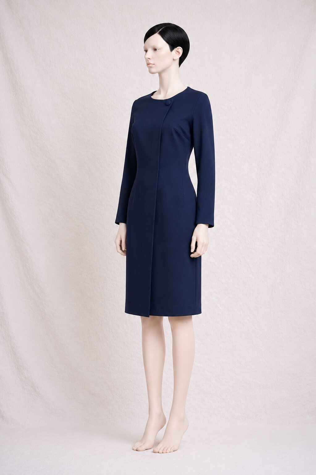 Robe droite JC de Castelbajac Paris bleu marine uniforme vintage