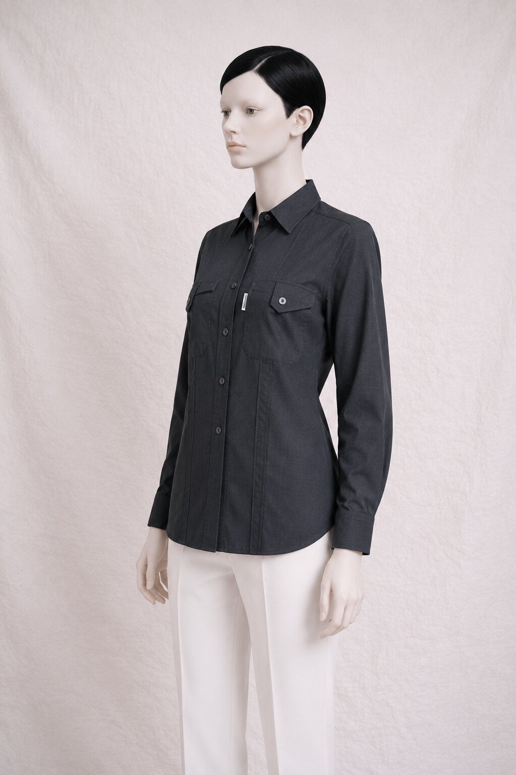 Chemise en coton noire Pierre Cardin Paris vintage neuve