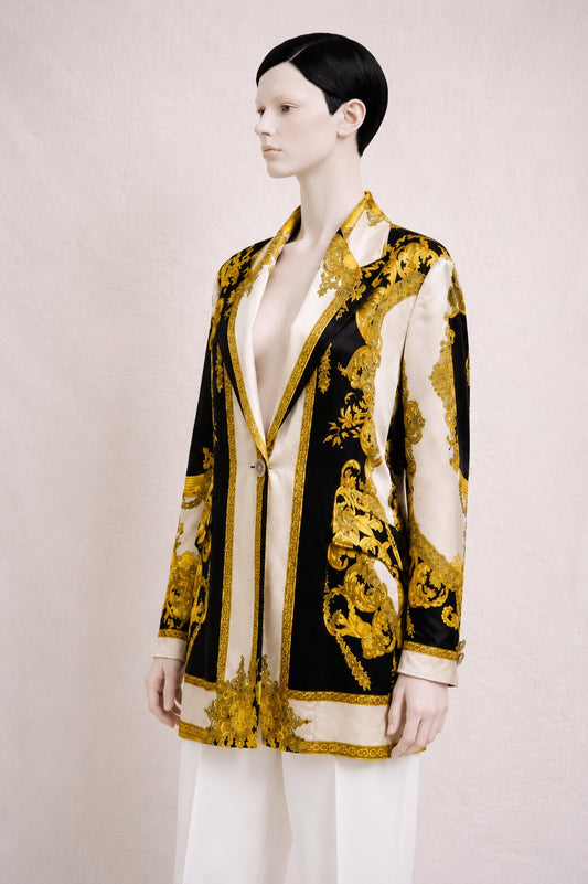 Long satin blazer Marina Sitbon for Kamosho Paris