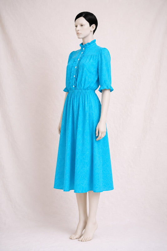 Laura Ashley vintage cotton dress with British romantic charm