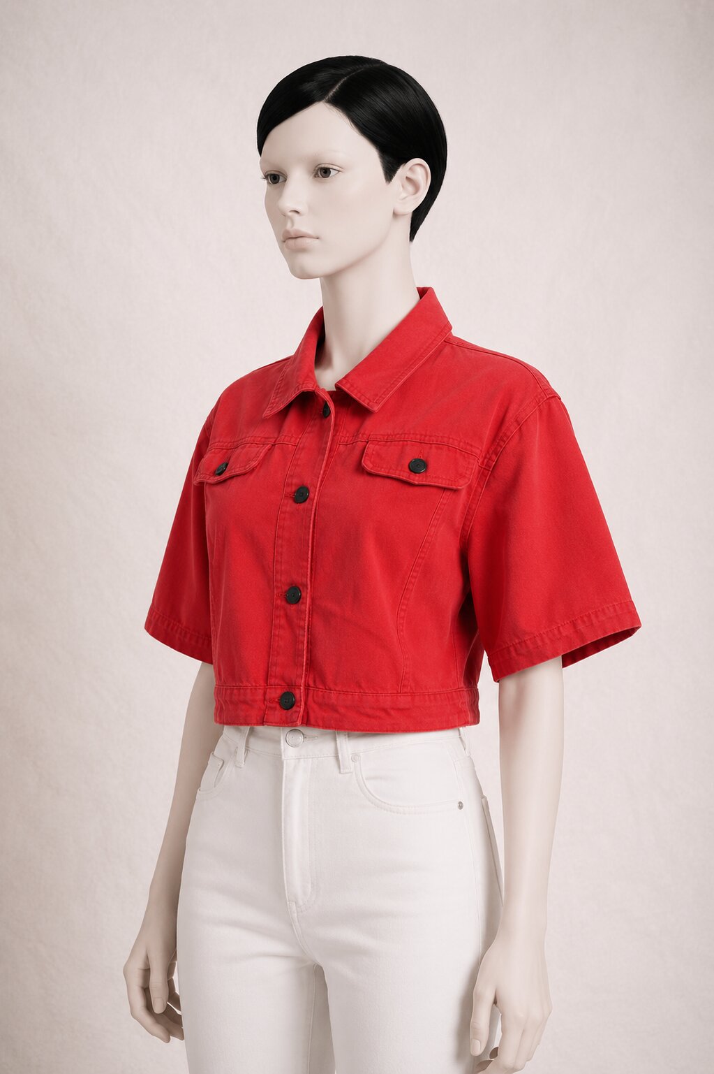 Short Sonia Rykiel Vintage Red Denim Jacket