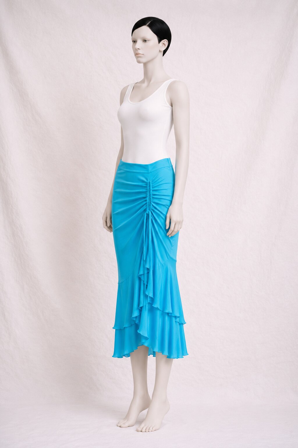 Turquoise Ruffled Skirt Moschino Jeans