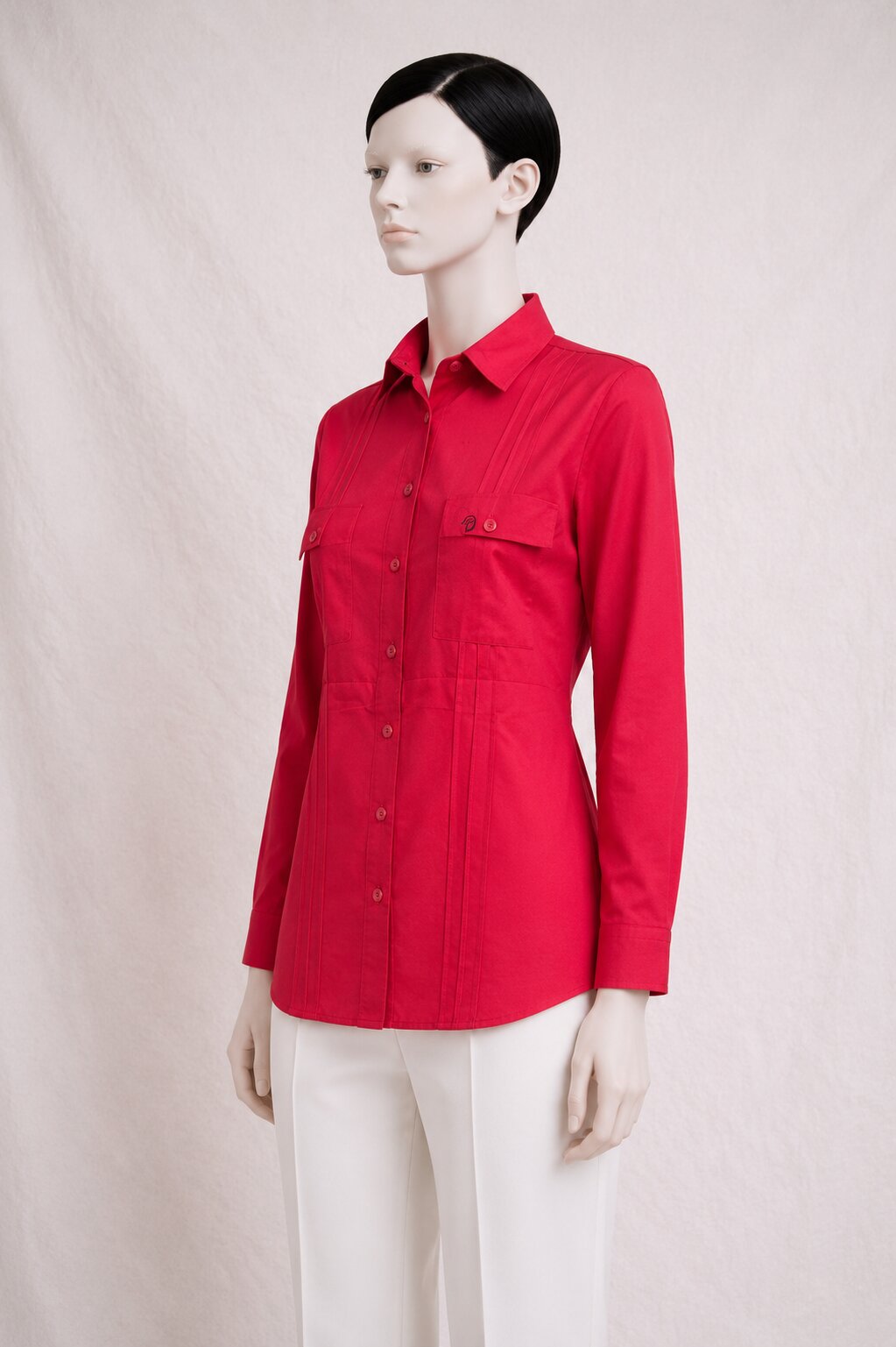 Chemise Vintage Neuve Authentique Pierre Cardin Paris Rouge