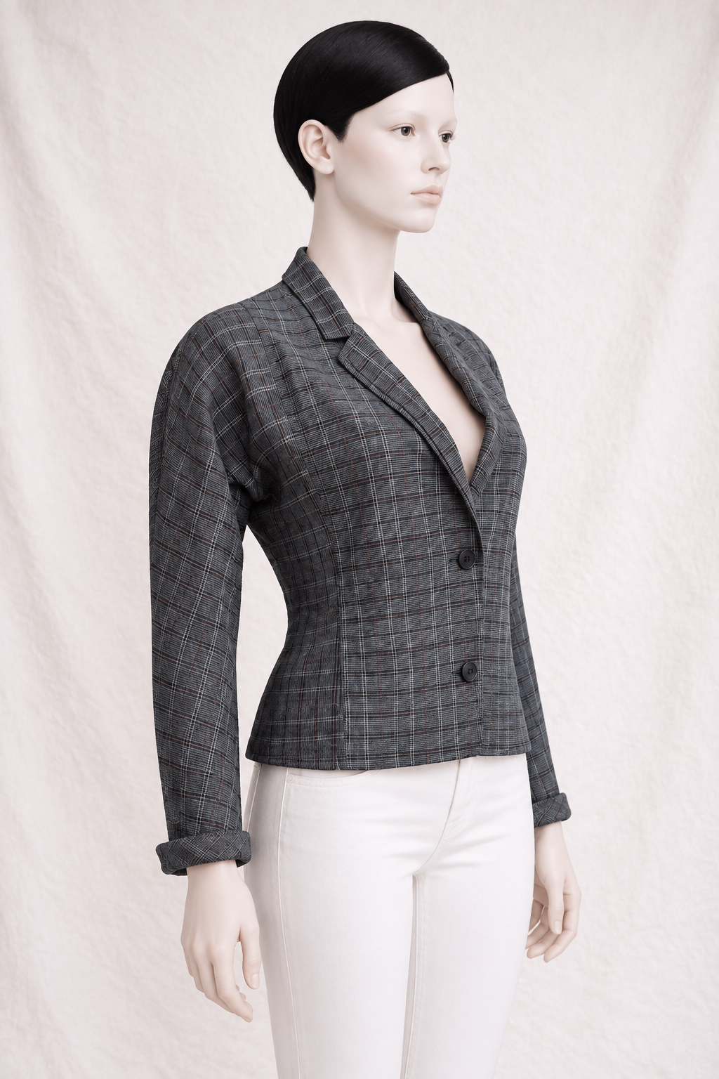 Vintage Authentic Grey Wool Blazer Versace