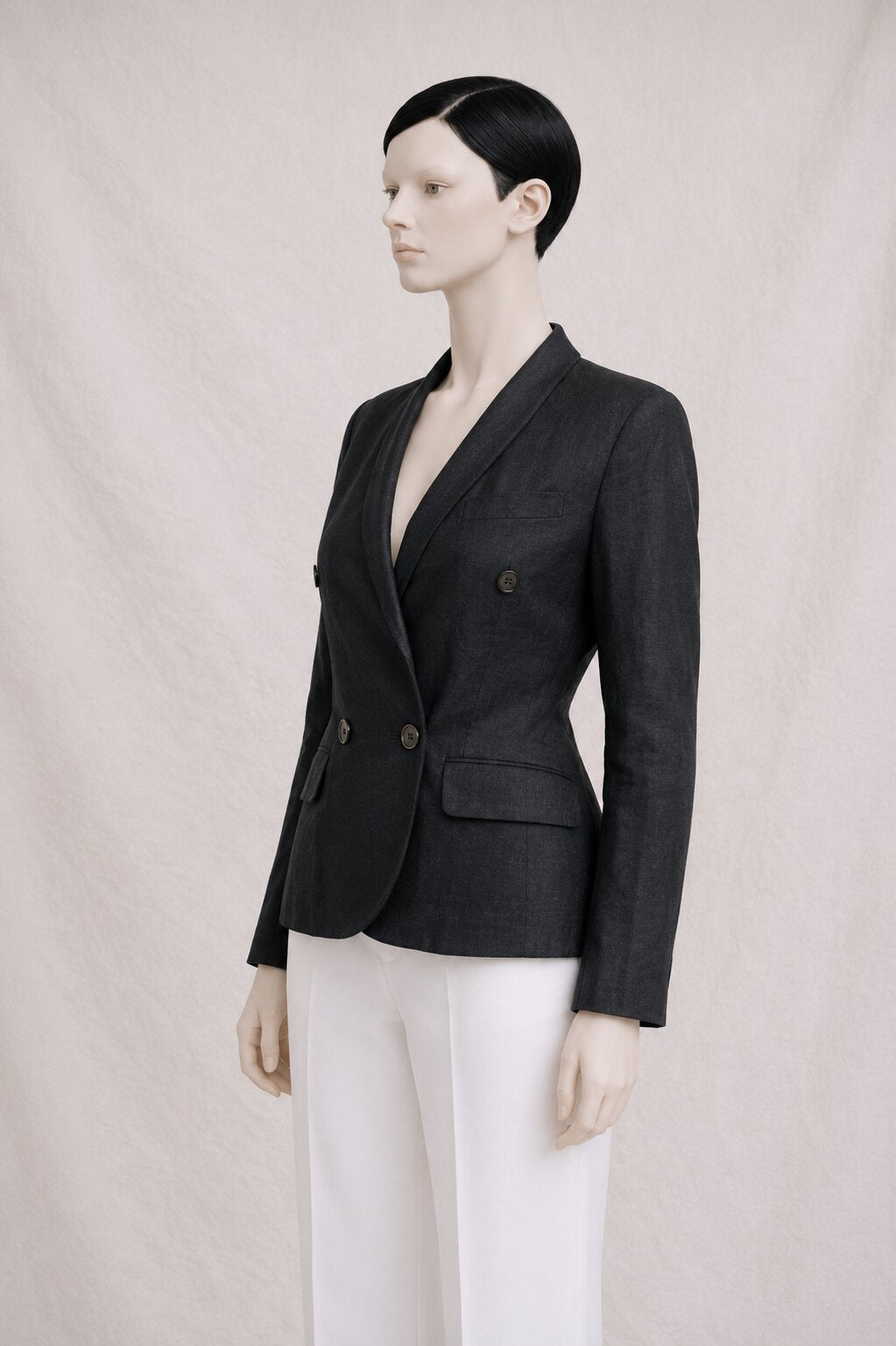 Blazer en lin noir Kenzo City Paris Vintage