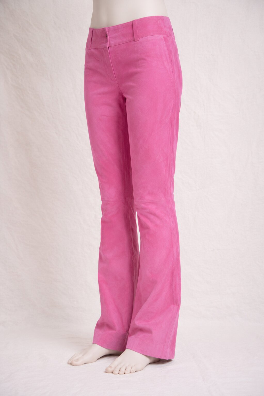 Authentique pantalon Dolce & Gabbana en daim rose fuchsia vintage
