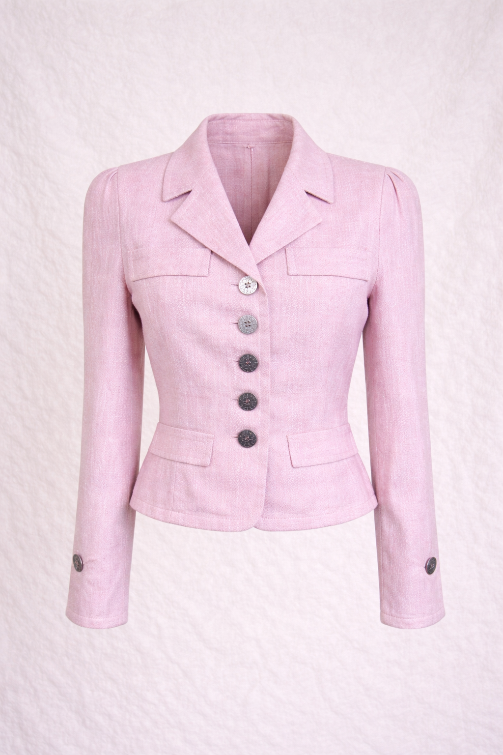 Blazer en lin rose Nina Ricci vintage