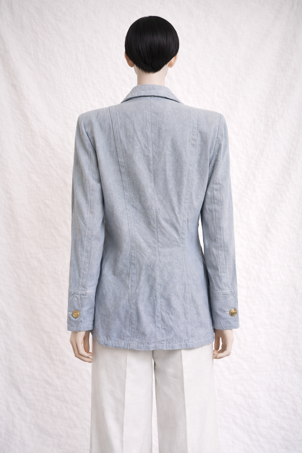Blazer long en denim gris Givenchy vintage authentique