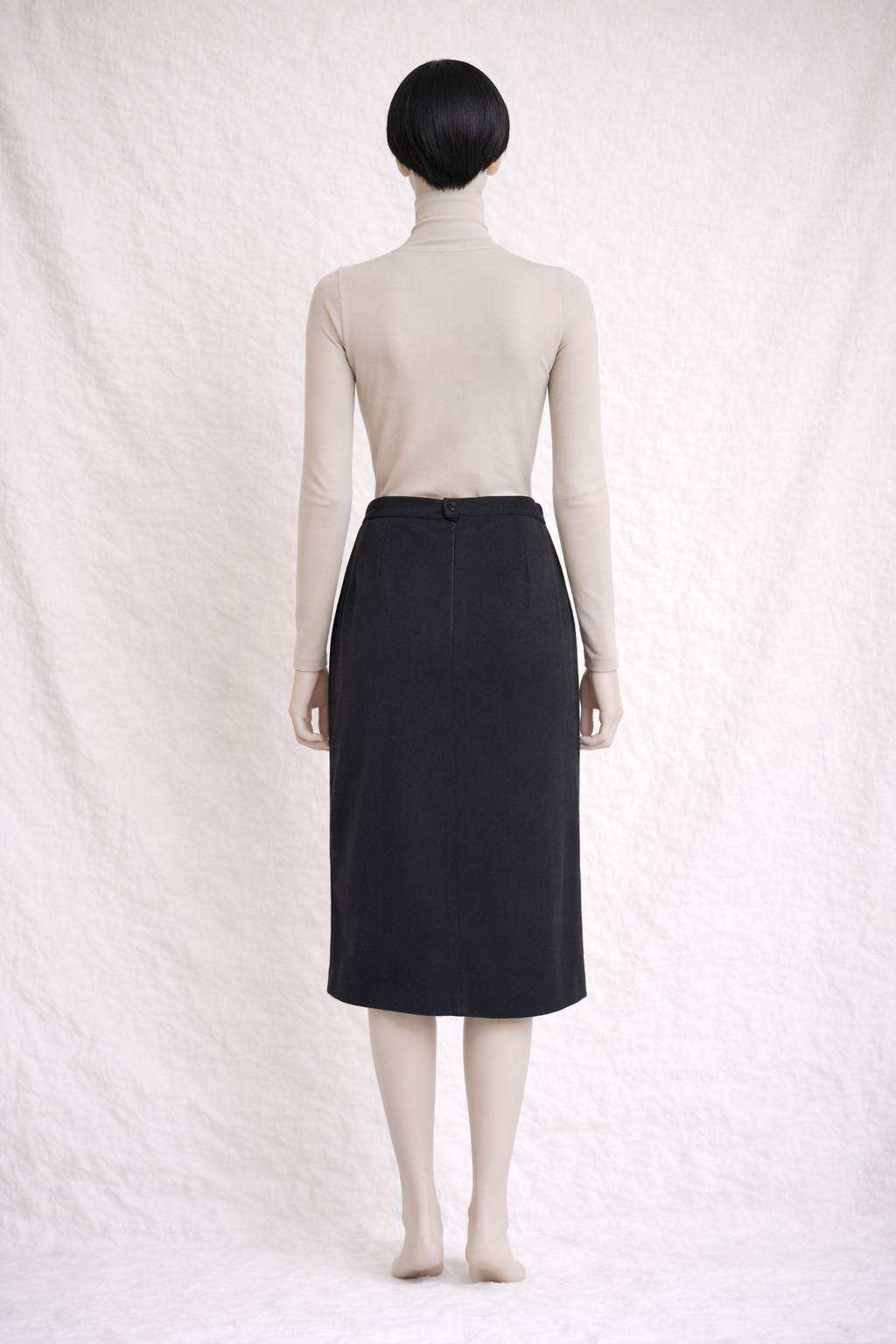 Jupe droite authentique Christian Dior en maille de laine