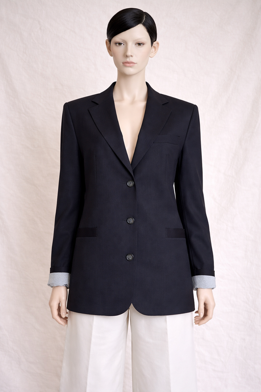 Blazer long bleu marine Chloé Stora neuf