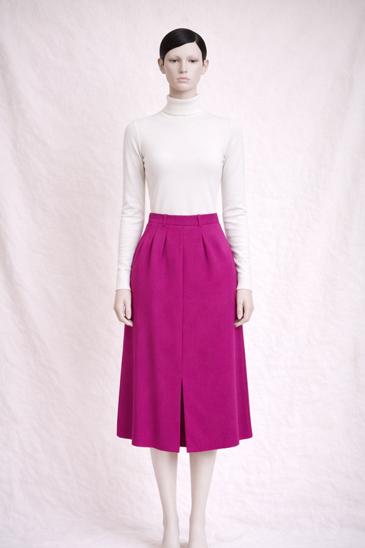 Jupe midi en laine Christian Dior vintage authentique circa 70