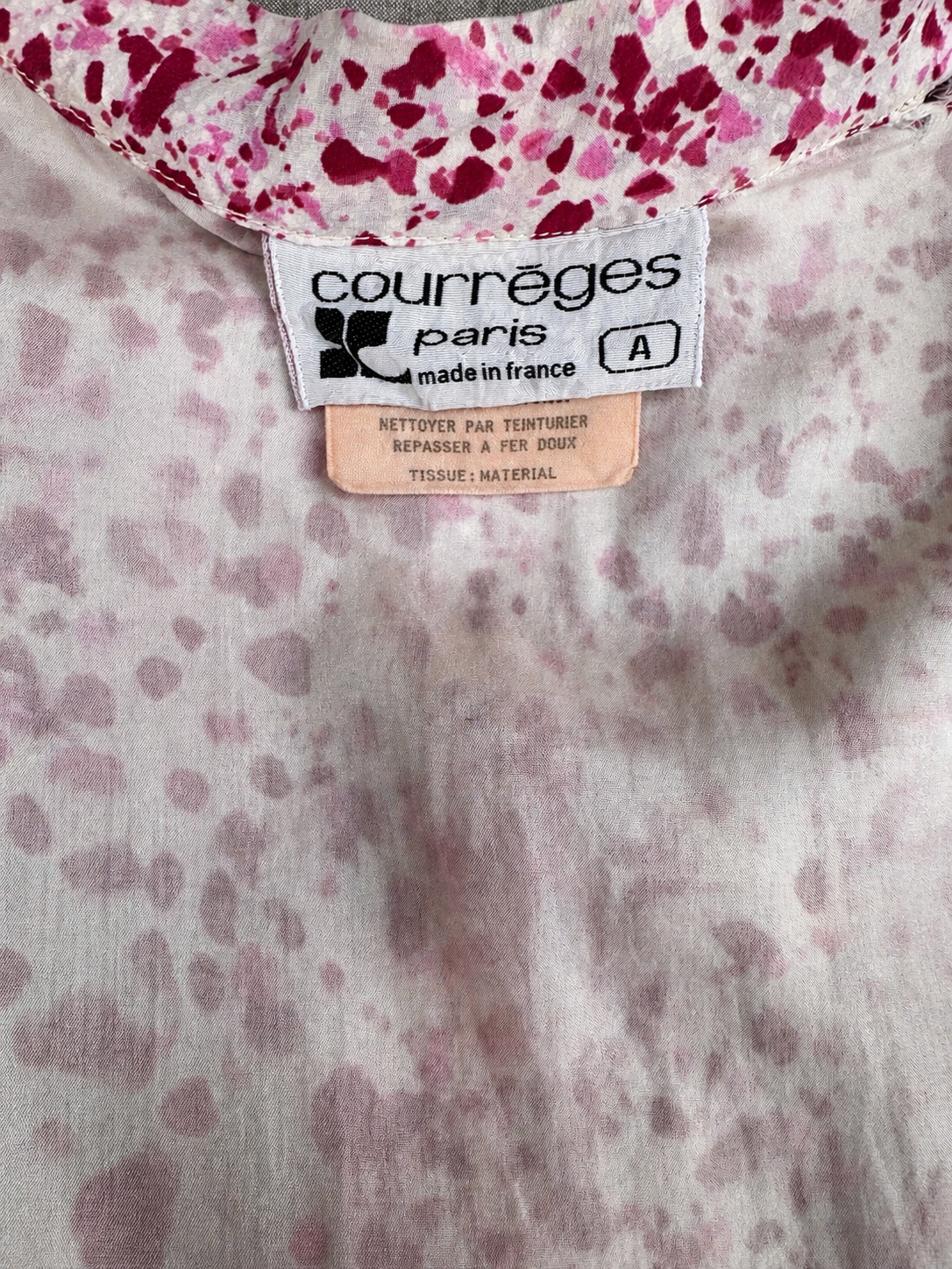 Robe d'été en soie Courrèges Paris vintage authentique
