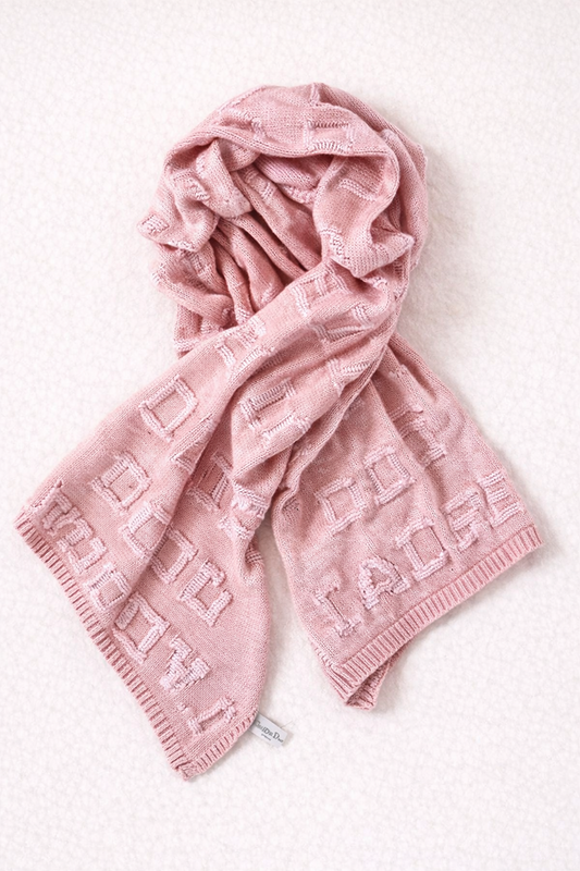 Écharpe rose Dior J’adore en maille coton