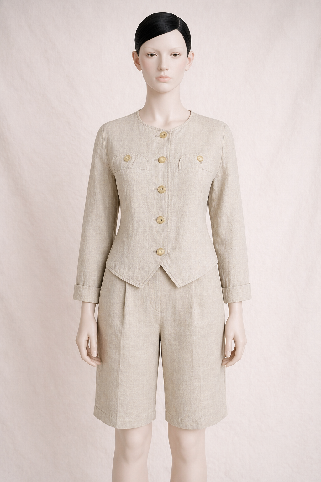 Chemise saharienne en lin Yves Saint Laurent vintage authentique