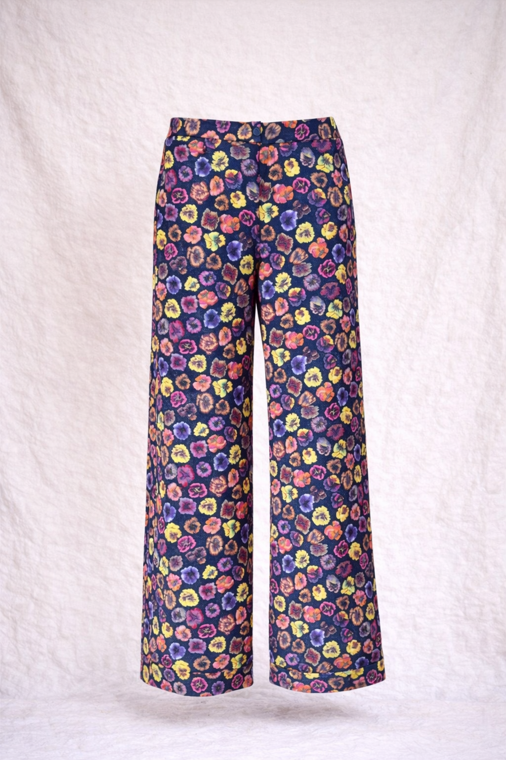 Pantalon en coton fleuri Dries van Noten vintage