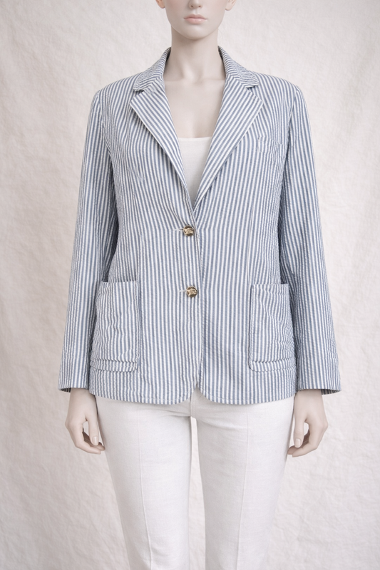 Blazer cruise rayée Burberry iconique vintage authentique