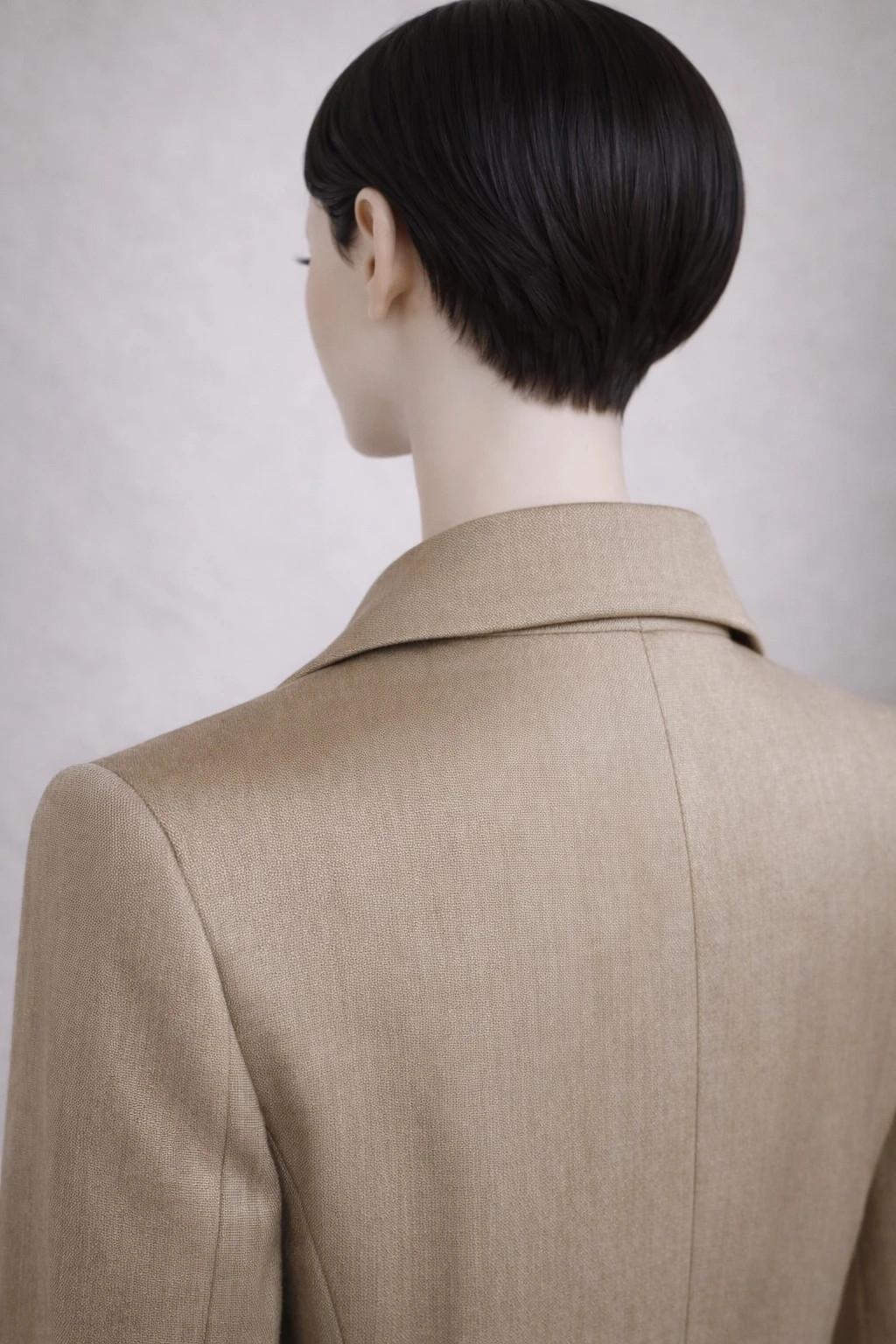 Veste tailleur authentique Christian Dior Boutique en laine et cachemire beige