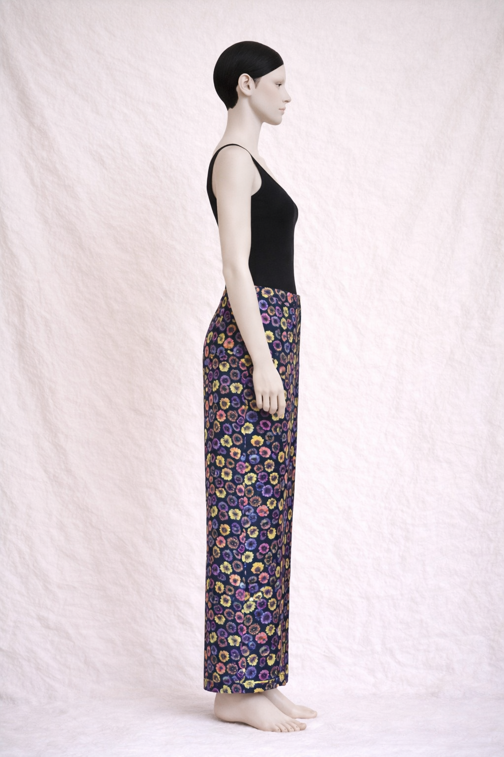 Pantalon en coton fleuri Dries van Noten vintage