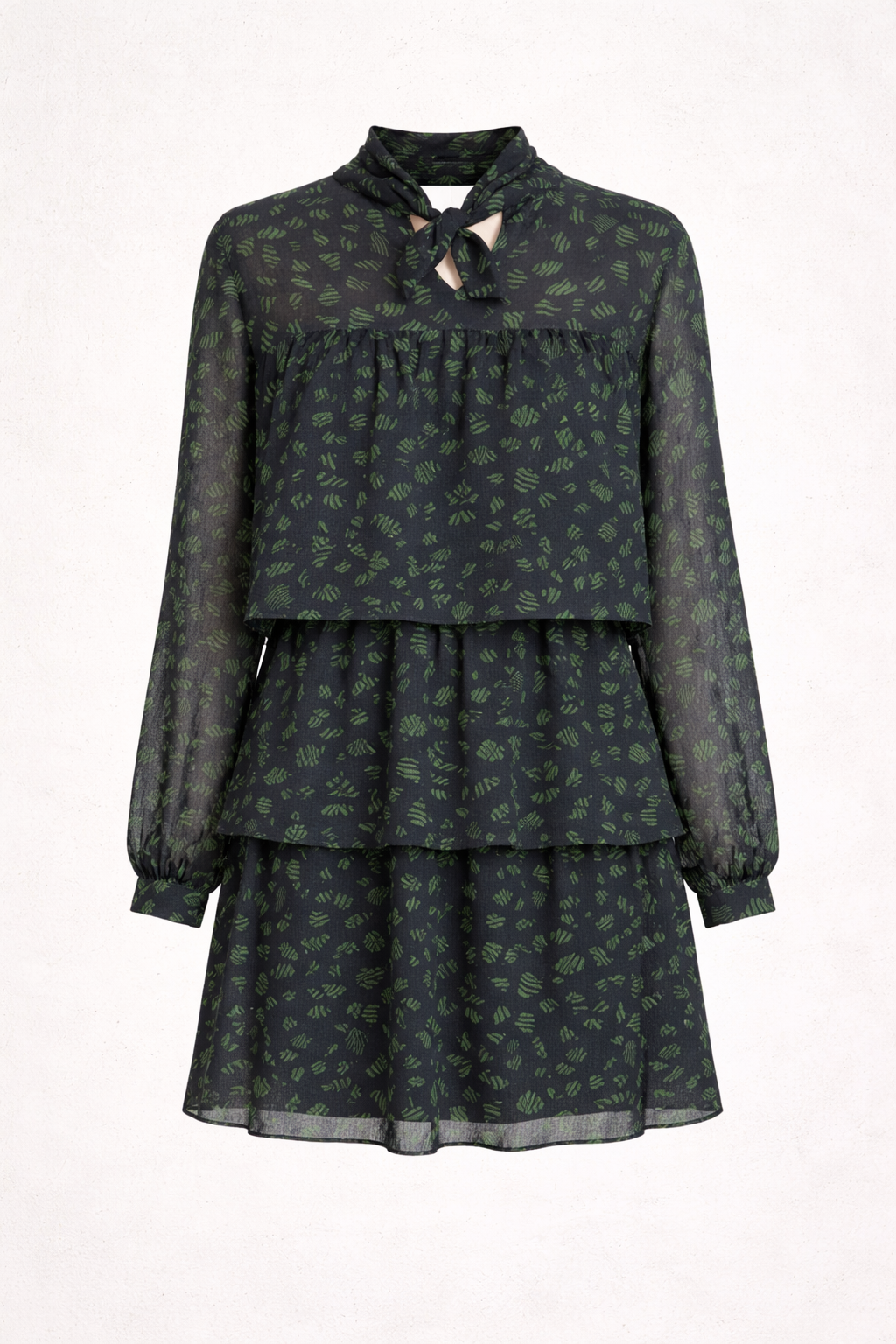 Robe en laine et soie vert Vanessa Seaward